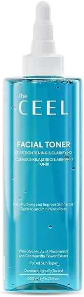 The Ceel Yüz Toniği 200 ml - Mayıs Papatyası Özlü, Glikolik Asit (AHA) & Niasinamid İçeren Arındırıcı ve Aydınlatıcı Tonik, Tüm Cilt Tipleri İçin — Cilt bakımı