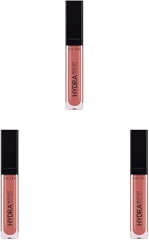 Note Cosmetics Hydramoist Lipgloss 03 Just Nude Nemlendirici Dudak Parlatıcısı, Nude (3 paketi) — Makyaj