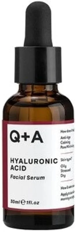Q+A Hyalüronik Asit Yüz Serumu, 30 ml, Alkolsüz, Yaşlanma Karşıtı Nemlendiricili — Cilt bakımı