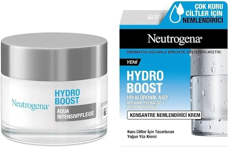 Neutrogena Hydro Boost Water Jel Nemlendirici Normal Ciltler için 50 ml— Hyalüronik asit içeren, tüm cilt tipleri için nemlendirici krem — Taze ve ışıltılı bir görünüm için nemlendirici jel — Cilt bakımı