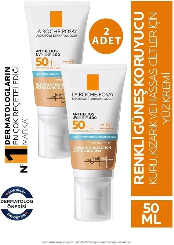 La Roche-Posay Anthelios Uvmune SPF+50 Hassas Ciltler İçin Yüksek Korumalı Renkli Yüz Güneş Kremi 2 — Cilt bakımı