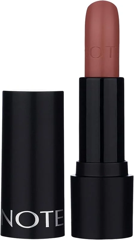 Note Cosmetics Deep Impact Lipstick 03 Confident Rose Kremsi Dokulu Yarı Parlak Ruj, Nude — Makyaj