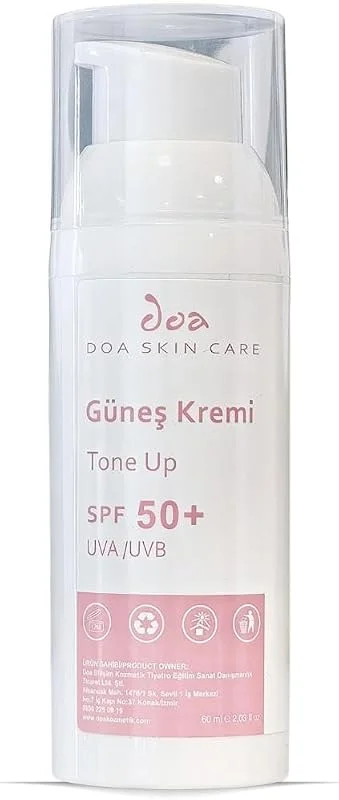 Doa Skin Care Tone-Up Güneş Kremi SPF50+ (60ml), Cilt Tonu Eşitleyici & Kızarıklık Giderici — Cilt bakımı