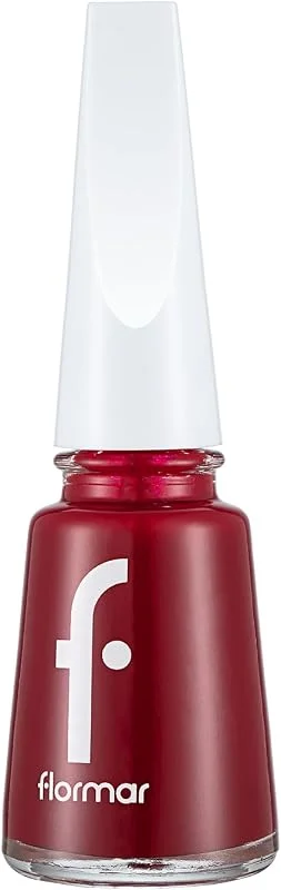 Flormar Klasik Parlak Bitişli Yüksek Pigmentli Oje - Nail Enamel -406 Dark Red New- 8682536036009 — Makyaj