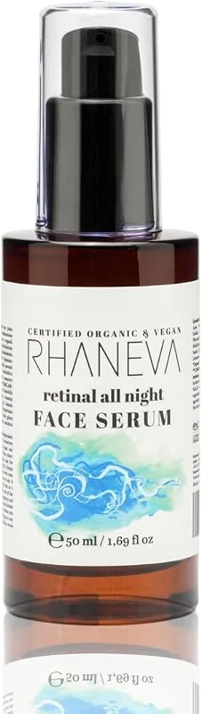 RETINAL ALL NIGHT (%0.125 Retinal) Gece Yüz Serumu, Organik ve Vegan Sertifikalı, 50 ml — Cilt bakımı