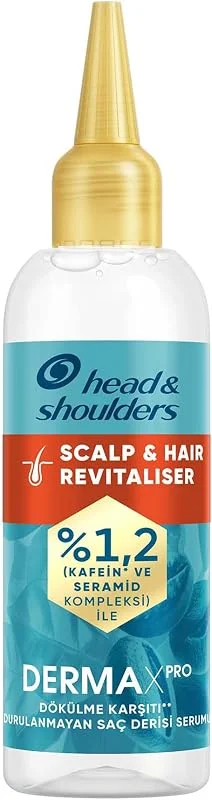 Head & Shoulders DermaXPRO Scalp & Hair Revitaliser Dökülme Karşıtı Durulanmayan Saç Derisi Serumu Kafein ve Seramid ile 145ml — Saç bakımı