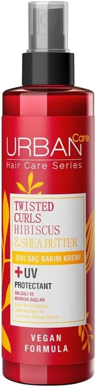 Urban Care Hibiscus&shea Butter Kıvırcık Ve Dalgalı Saçlara Özel Sıvı Saç Bakım Kremi-vegan-200 ml — Saç bakımı