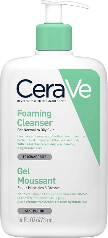 CeraVe Normal ve Yağlı Ciltler için Seramid İçerikli Köpüren Temizleyici Yüz Vücut 473 ml — Cilt bakımı