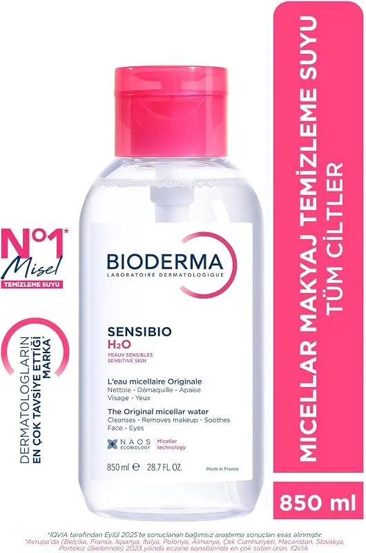 Bioderma Sensibio H2O Micellar Makyaj Temizleme Suyu 850 ml — Cilt bakımı