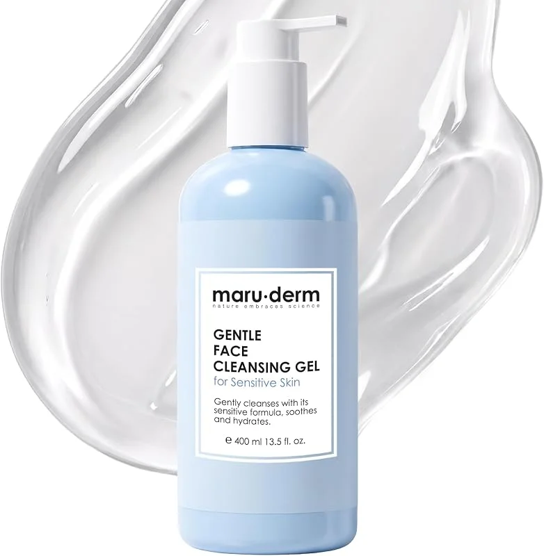 Maruderm Hassas ve Atopik Ciltler için Yüz Yıkama Jeli – Nazik Arındırıcı Nem Destekli Temizleyici, Papatya & Aloe Vera ile, 400 ML — Cilt bakımı
