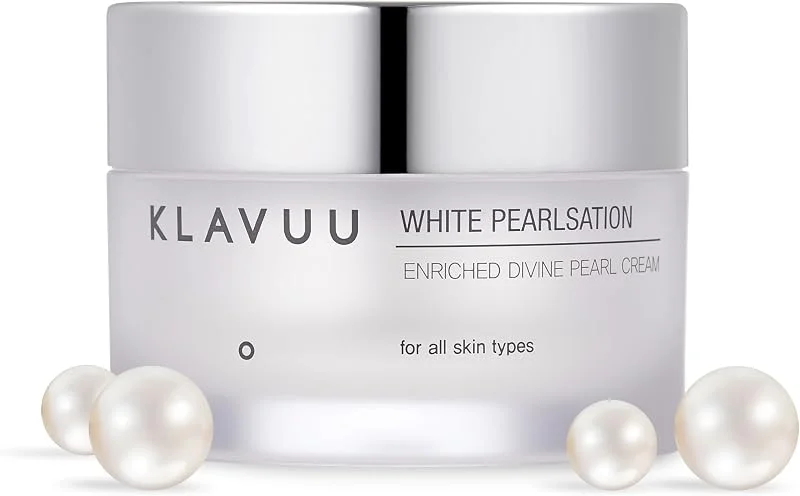 Klavuu White Pearlsation Enriched Divine Pearl Krem, İnci Özü, Spirulina ve Skualen Yağı ile Aydınlatıcı ve Nemlendirici Yüz Kremi, Tüm Cilt Tipleri için — Cilt bakımı