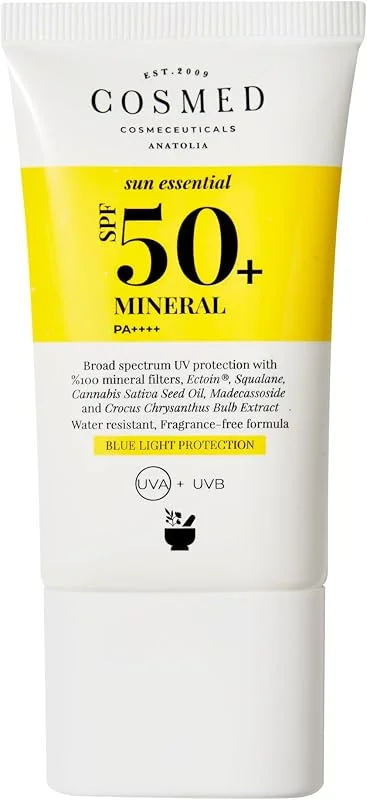 Cosmed Çok Hassas Ciltler için%100 Mineral Filtreli SPF50+ Yüz Güneş Kremi - Mineral SPF50+ - 40 ml — Cilt bakımı
