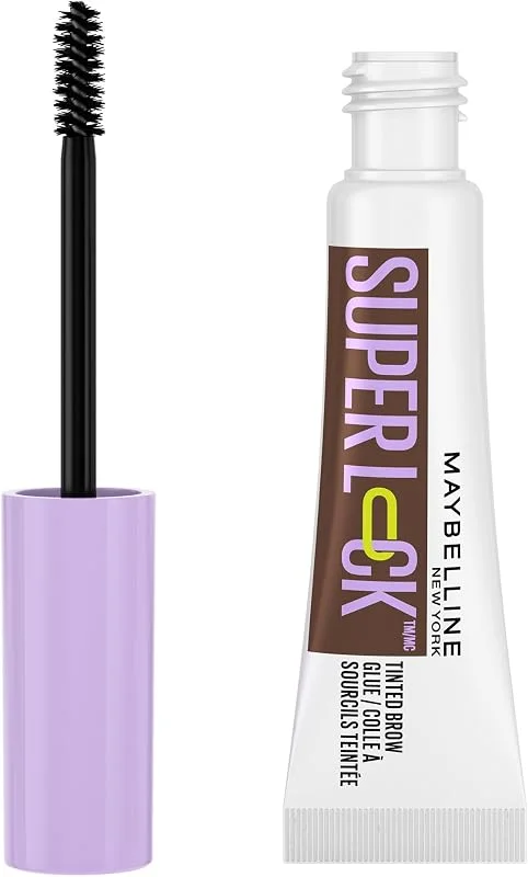Maybelline Super Lock Brow Glue Kaş Sabitleyici Maskara - Deep Brown — Makyaj
