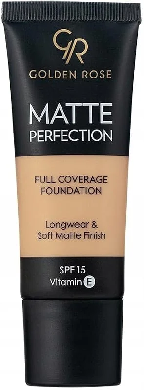 Golden Rose Matte Perfection Foundation - Natural 06 - Yoğun Kapatıcı Mat Fondöten — Makyaj