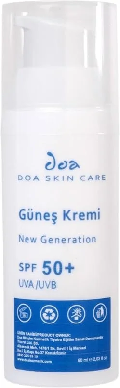 Doa Skin Care New Generation Güneş Kremi SPF50+ (60ml) - Hafif Yapılı & Mat Bitişli Vegan Güneş Kremi — Cilt bakımı