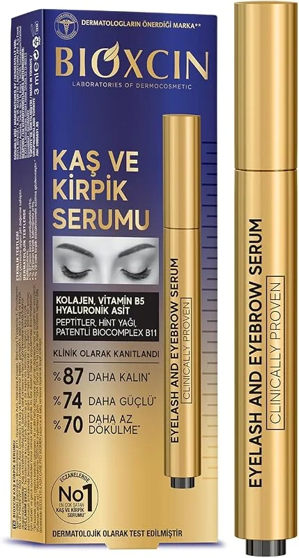 Bioxcin Kaş ve Kirpik Serumu – BioComplex B11, Hyaluronik Asit, Hint Yağı ve Peptit İçerikli – Gürleştirici ve Uzatıcı Etki – 10 ml — Cilt bakımı