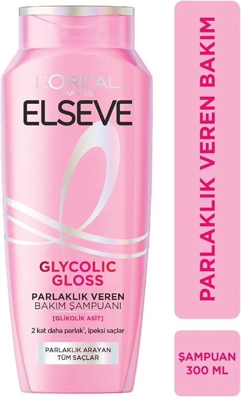 ELSEVE Glycolic Gloss Parlaklık Veren Bakım Şampuanı 300ml — Saç bakımı
