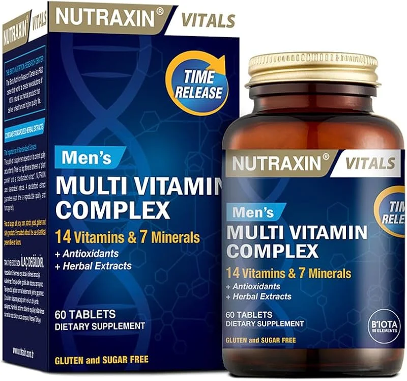 Nutraxin Men's Multi Vitamin Complex 60 Tablet Takviye Edici Gıda — Gıda takviyesi