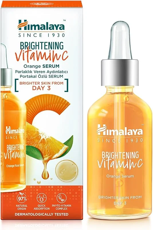 Himalaya Since 1930 Vitamin C Parlaklık Veren Portakal Özlü Cilt Serumu 30 ml, C Vitamini, Hyaluronik Asit, Niasinamid — Cilt bakımı