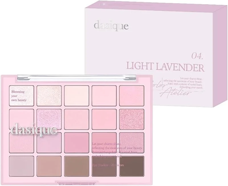 dasique, Mat ve Işıltılı Tonlardan Oluşan 20 Renkli Far Paleti Mood Shadow Palette (04 Light Lavender — Makyaj