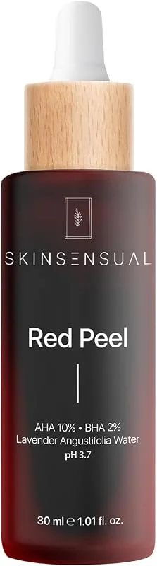 Skin Sensual Red Peel Peeling Serumu 30 ml, AHA%10 & BHA%2, Cilt Tonu Eşitlemeye ve Cildi Canlandırmaya Yardımcı, Kimyasal Peeling Serum — Cilt bakımı