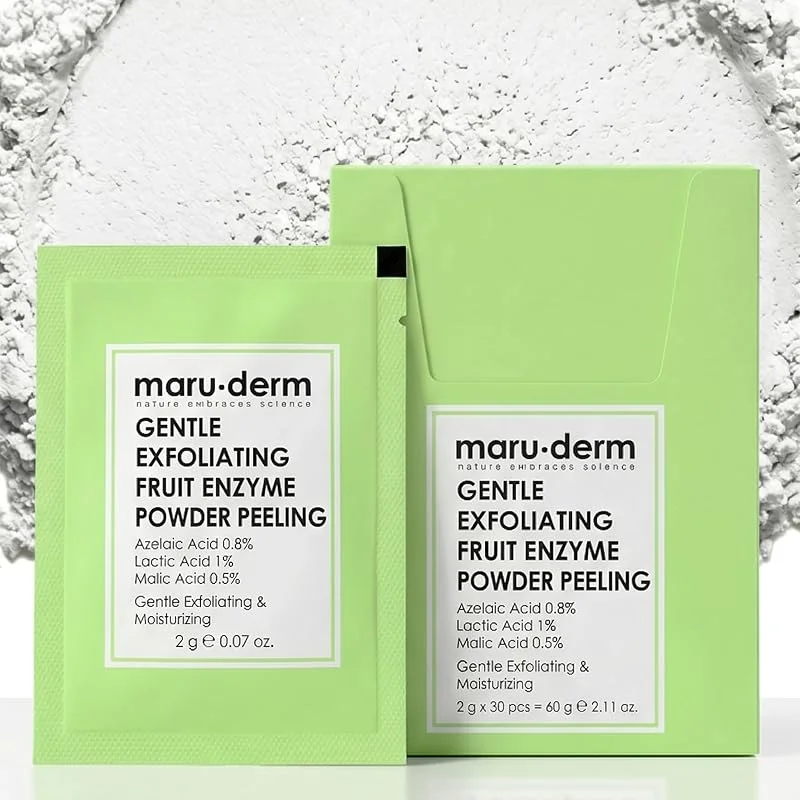 Maru.Derm Hassas Ciltler için Meyve Enzimli Pudra Peeling 60 g — Cilt bakımı