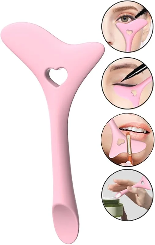Eyeliner Şablonları Kanat Uçları, Silikon Eyeliner Yardımcısı, Marscara Çizim Yardımcısı, Ruj Takma Yardımcısı, Yüz Kremi, Maske Aplikatörü, Kolay Makyaj Aleti, Yeniden Kullanılabilir Silikon Eyeliner Aleti, Eyeliner Aplikatör Aracı