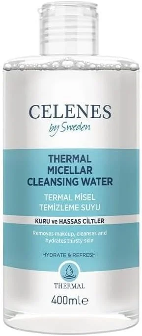 Celenes Thermal Misel Kuru ve Hassas Ciltler için Yüz Temizleme Suyu, 400 ml — Cilt bakımı