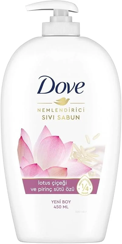 Dove Lotus Çiçeği ve Pirinç Sütü Sıvı Sabun 450 ml — Makyaj