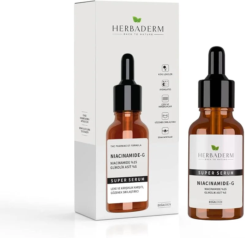 Herbaderm Süperserum Niacinamide%15 Glikolik Asit%5 (30 ml) — Cilt bakımı