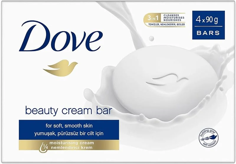 Dove Beauty Cream Bar Katı Güzellik Sabunu Original Nemlendirici Etkili, 4x90 g — Makyaj