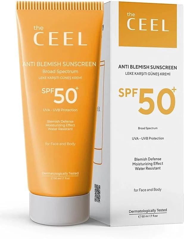 The Ceel SPF 50+ Yüksek Korumalı Güneş Kremi 50 ml - Glutatyon ve Panthenol İçeren Nemlendirici ve Ton Dengeleyici Yüz Güneş Kremi, UVA UVB Koruyucu Günlük Bakım — Cilt bakımı