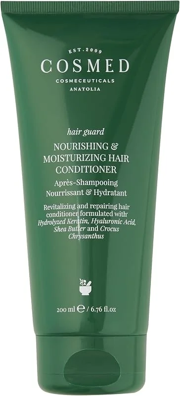 Cosmed Yıpranmış Saçlara Özel Keratin İçeren Nemlendirici Saç Bakım Kremi - Saç Maskesi - Nourishing & Moisturizing Hair Conditioner - 200 ml — Saç bakımı