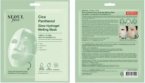 Dermal Seoul Face Cica Pantenol Hidrojel Eriyen Nemlendirici Kore Maskesi 34 gr — Cilt bakımı