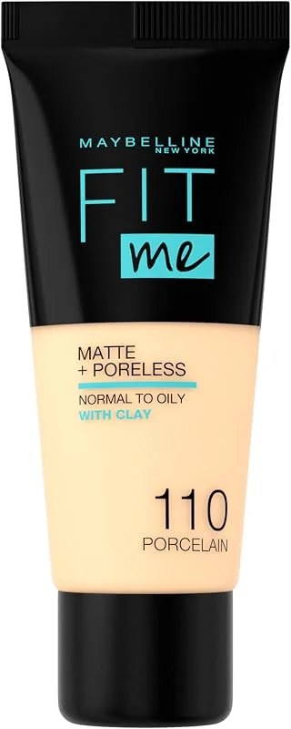 Maybelline New York Fit Me Matte+Poreless Fondöten - 110 Porcelain (30 ml) — Makyaj