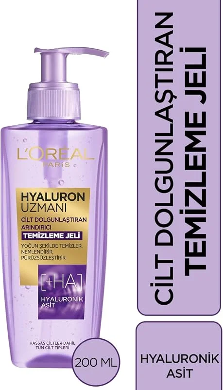L'ORÉAL PARIS Hyaluron Uzmanı Cilt Dolgunlaştıran Arındırıcı Temizleme Jeli 200 ml — Cilt bakımı