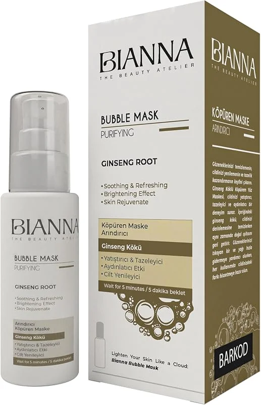 Köpüren Maske Bubble Mask Ginseng Özlü ve Yatıştırıcı Cilt Bakım Maskesi - 75 ml — Cilt bakımı