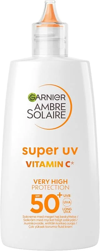 Garnier Ambre Solaire Super UV C Vitamini Koyu Leke Karşıtı Fluid Yüz Güneş Kremi SPF50+ 40 ml — Cilt bakımı