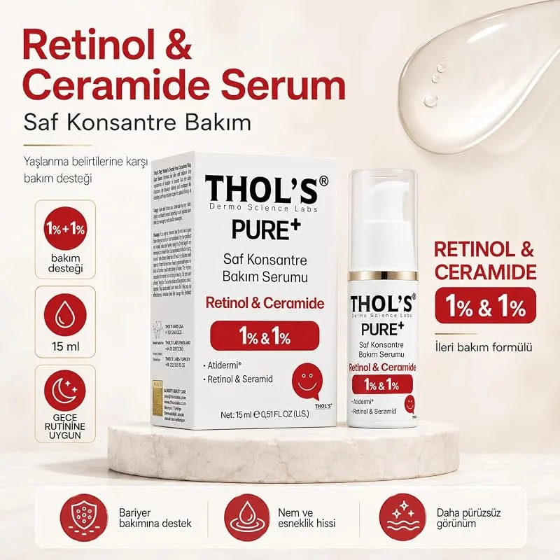 THOLS THOL'S PURE+ RETINOL 1% + CERAMIDE 1% (TB66) SERUM - 15 ML — Cilt bakımı