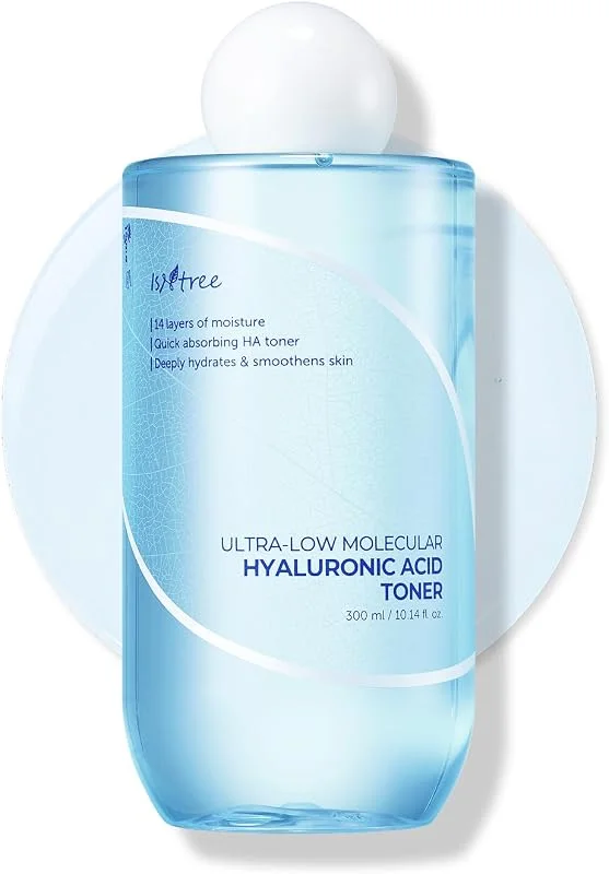 ISNTREE Ultra Düşük Moleküler Hiyalüronik Asit Toner 300 ml 10, 14 fl.oz, Hızlı Emici Hiyalüronik Asit Toner, Cildi Derinlemesine nemlendirir ve pürüzsüzleştirir — Cilt bakımı