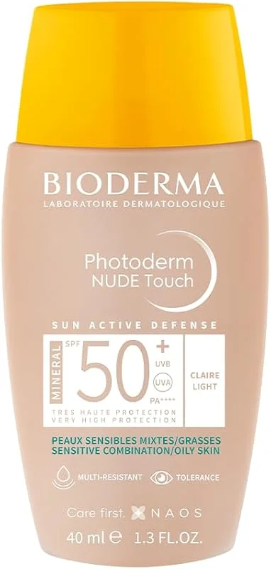 Bioderma Photoderm Nude Touch SPF50+ Light Karma Yağlı Ciltler Kapatıcı Etkili Çok Yüksek Korumalı Renkli Güneş Kremi 40 ml — Cilt bakımı