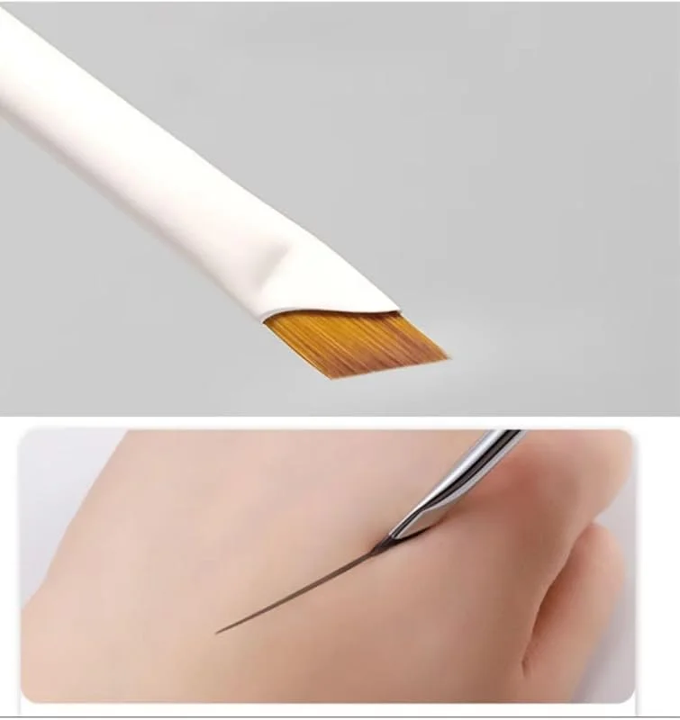 Profesyonel Ultra-İnce Düz Eyeliner Makyaj Fırçası Eyeliner Çekme Aparatı Göz Kalemi Fırçası