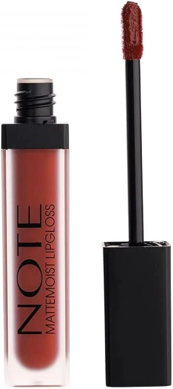 Note Cosmetics Mattemoist Lipgloss 408 Femme Fatale Yarı Mat Saten Bitişli Likit Ruj, Bordo — Makyaj