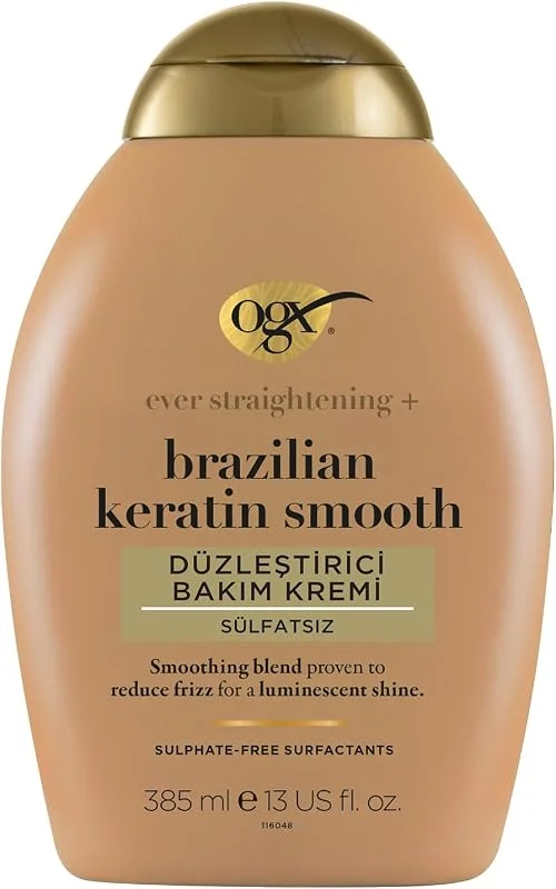OGX Brazilian Keratin Smooth Düzleştirici Sülfatsız Saç Bakım Kremi 385 Ml — Saç bakımı