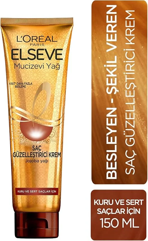 L'Oreal Paris Elseve Mucizevi Yağ Saç Güzelleştirici Krem 150 ml - Kuru ve Sert Saçlar İçin — Cilt bakımı