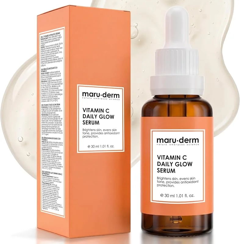 Maruderm C Vitamini ve Peptit Aydınlatıcı Cilt Bakım Serumu – Canlılık ve Ton Eşitliği Görünümü Destekleyici Yüz Serumu, %10 Sodyum Askorbil Fosfat ile, 30 ML — Cilt bakımı