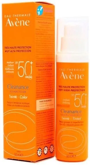 EAU THERMALE AVENE Cleanance SPF 50+ Yağlı Ve Akneye Eğilimli Ciltler İçin Yüksek Korumalı Renkli Güneş Kremi 50 ML — Cilt bakımı