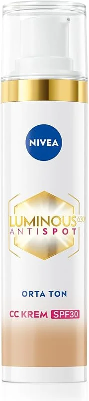NIVEA Luminous630 Leke Karşıtı Krem CC Fluid SPF30 Medium 40ml — Cilt bakımı