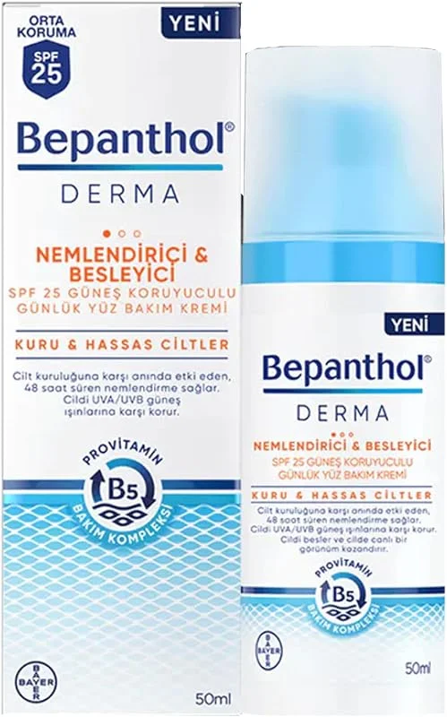 Bepanthol Derma Neml& Besl. Spf25 Günlük Yüz Bakim Kremi̇ 50 Ml — Cilt bakımı