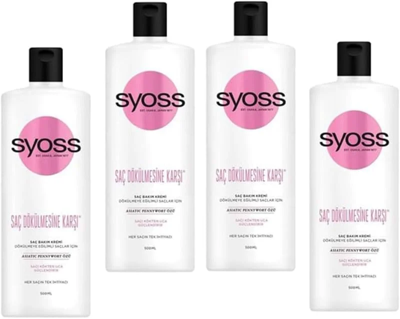 Syoss Saç Dökülmesine Karşı Saç Kremi, 500 ml, 4'lü Set — Saç bakımı